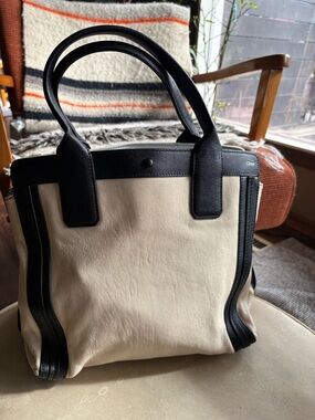 Chloe Alison Tote Cream x Black W/dustbag